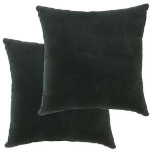 Poduszki, 2 szt., aksamit bawełniany, 45 x 45 cm, zielone