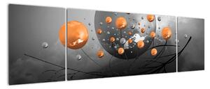 Obraz pomarańczowych kul (170x50 cm)