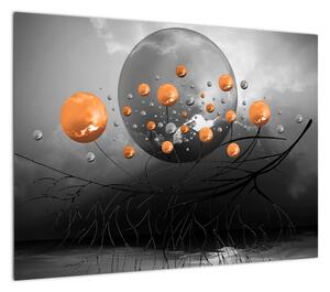 Obraz pomarańczowych kul (70x50 cm)