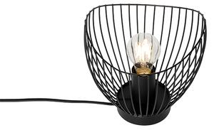 Nowoczesna lampa stołowa czarna 20 cm - Pua