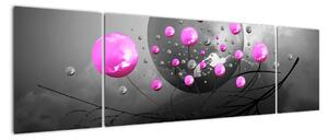 Obraz różowych kul (170x50 cm)