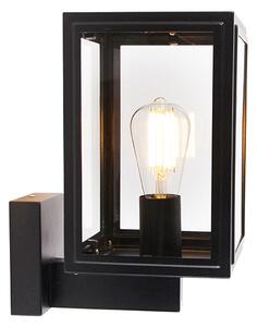 Rustykalna lampa ścienna czarna IP44 - Sutton Up