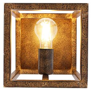 Industrialna lampa ścienna rdzawo-brązowa - Cage