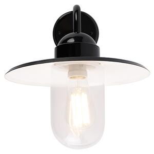 Nowoczesna lampa ścienna zewnętrzna czarna IP44 - Kansas
