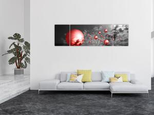 Obraz czerwonych kul (170x50 cm)