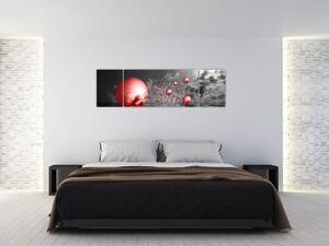 Obraz czerwonych kul (170x50 cm)