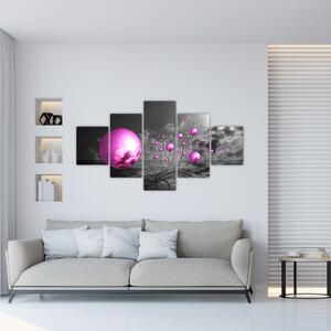 Obraz różowych kul (125x70 cm)