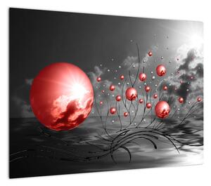 Obraz czerwonych kul (70x50 cm)