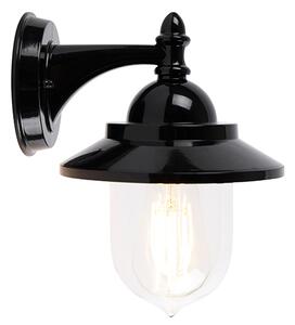 Klasyczna lampa ścienna zewnętrzna czarna IP44 - Oxford
