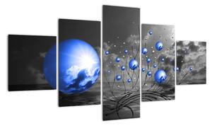 Obraz ciemnoniebieskich kul (125x70 cm)