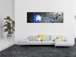 Obraz ciemnoniebieskich kul (170x50 cm)