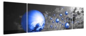 Obraz ciemnoniebieskich kul (170x50 cm)