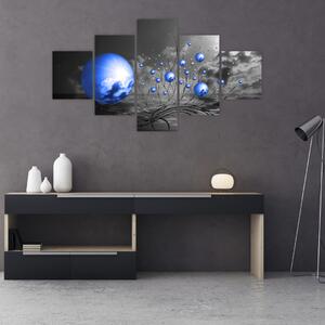 Obraz ciemnoniebieskich kul (125x70 cm)