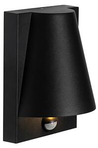Lampa ścienna zewnętrzna czarna IP44 z czujnikiem ruchu - Femke
