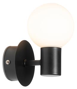 Nowoczesna lampa ścienna czarna IP44 - Cederic Up