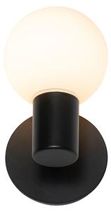 Nowoczesna lampa ścienna czarna IP44 - Cederic Up