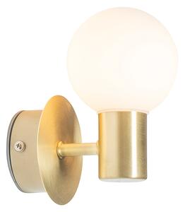 Nowoczesna lampa ścienna złota IP44 - Cederic Up
