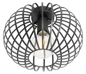 Designerska lampa sufitowa czarna 30 cm - Johanna