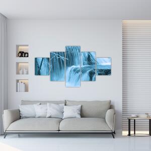 Obraz - lodowe wodospady (125x70 cm)