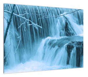 Obraz - lodowe wodospady (70x50 cm)