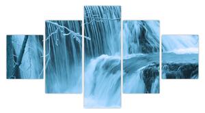 Obraz - lodowe wodospady (125x70 cm)