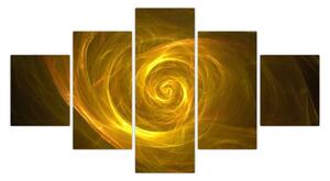 Obraz abstrakcyjnej żółtej spirali (125x70 cm)