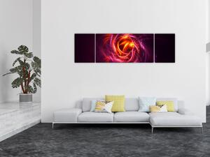 Obraz świecącej nowoczesnej abstrakcji (170x50 cm)
