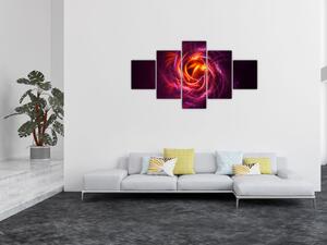 Obraz świecącej nowoczesnej abstrakcji (125x70 cm)