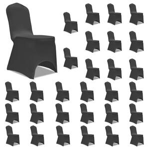 Elastyczne pokrowce na krzesła, czarne, 30 szt