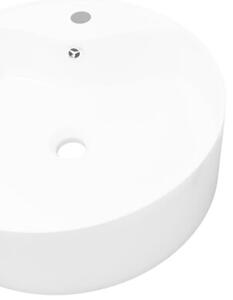 Ceramiczna umywalka z otworem na kran oraz przelewem okrągła