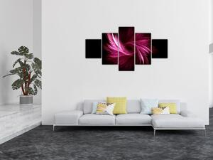 Obraz - różowa abstrakcja (125x70 cm)