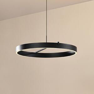 Lampa wisząca Rovan Lucande, możliwość ściemniania, czarny, salon / jadalnia, metal, nowoczesny
