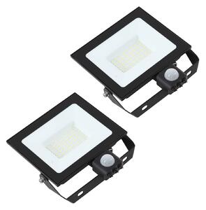 Kinkiet zewnętrzny LED z czujnikiem Maikel PRIOS, czarny, aluminium, nowoczesny