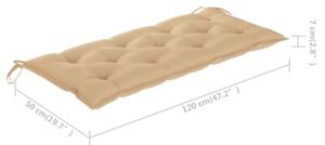 Ławka ogrodowa z poduszką, 120 cm, lite drewno akacjowe