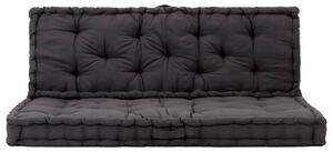Poduszki na podłogę lub palety, 2 szt., bawełniane, czarne