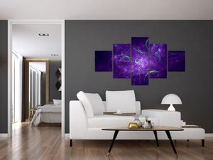 Obraz - fioletowa abstrakcja (125x70 cm)