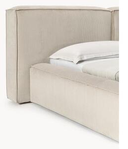 Łóżko tapicerowane ze sztruksu z miejscem do przechowywania Lennon