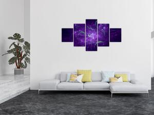 Obraz - fioletowa abstrakcja (125x70 cm)