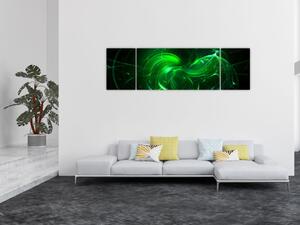 Obraz - zielona abstrakcja (170x50 cm)