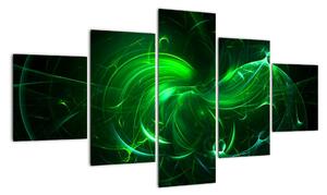 Obraz - zielona abstrakcja (125x70 cm)