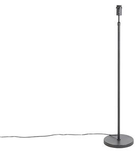 Lampa stojąca z czarnym abażurem w wzór pawia, czerwona 40 cm - Parte