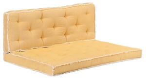 Zestaw 2 poduszek na sofę z palet, żółty