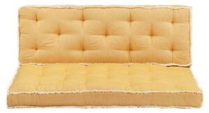 Zestaw 2 poduszek na sofę z palet, żółty