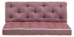 Zestaw 2 poduszek na sofę z palet, czerwień burgundowa