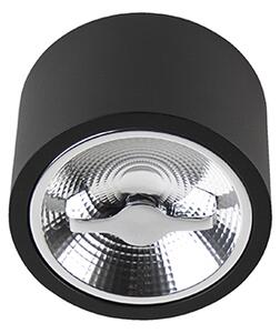 Nowoczesny plafon reflektor czarny AR111 w komplecie z LED - Expert