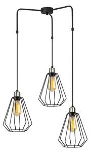 Czarna metalowa lampa wisząca Opviq lights Mathaios