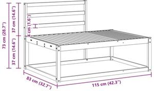 Zestaw sof na zewnątrz 2 sztuka naturalny 230,5 x 83 x 73 cm