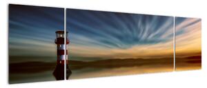 Obraz latarni morskiej na morzu (170x50 cm)