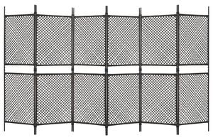 Panel ogrodzeniowy z polirattanu, 3,6 x 2 m, brązowy
