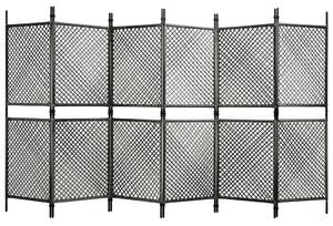 Panel ogrodzeniowy z polirattanu, 3,6 x 2 m, antracytowy